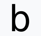 lowercase b