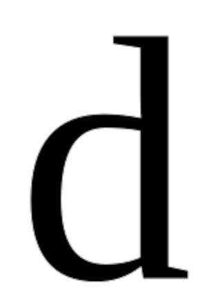 lowercase d