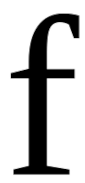 lowercase f