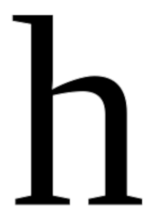 lowercase h