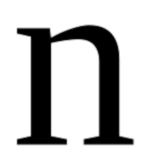 lowercase n