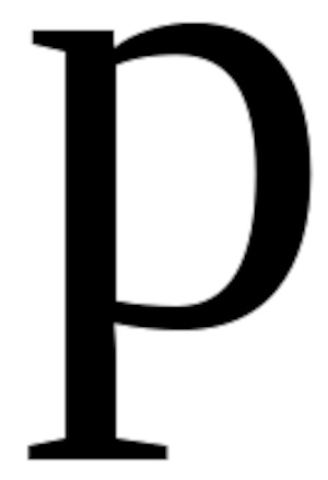 lowercase p