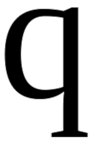 lowercase q
