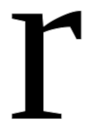 lowercase r