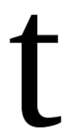 lowercase t