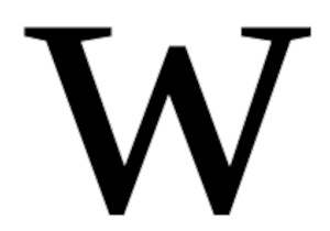 lowercase w