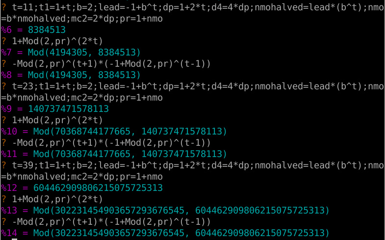 calculation of mod with numeric output