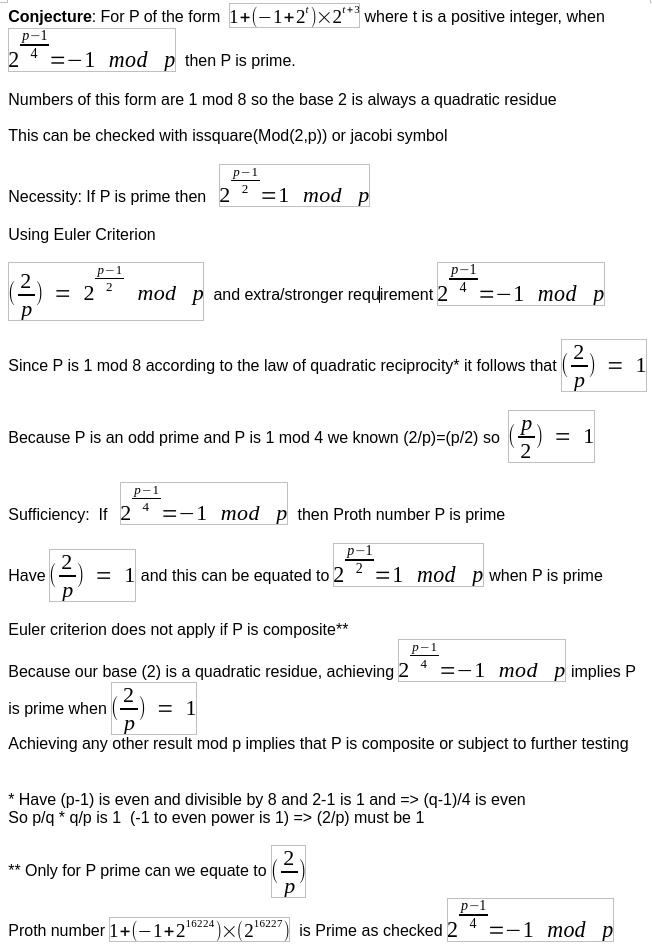 Proof of Proth Number using Euler plus